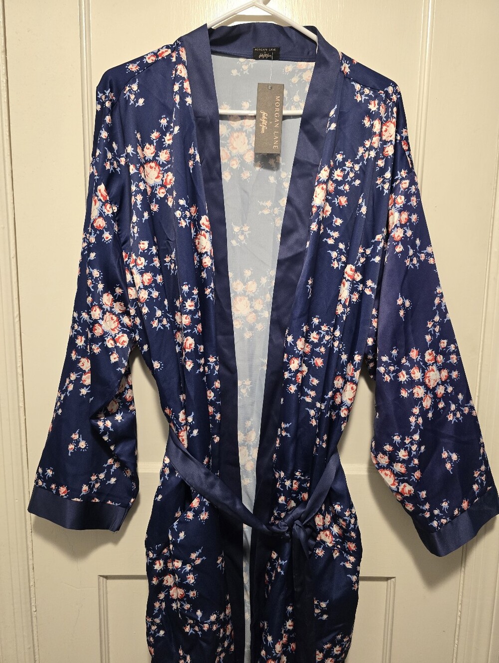 Morgan Lane FibFatFun XL Floral Silk Robe NWT